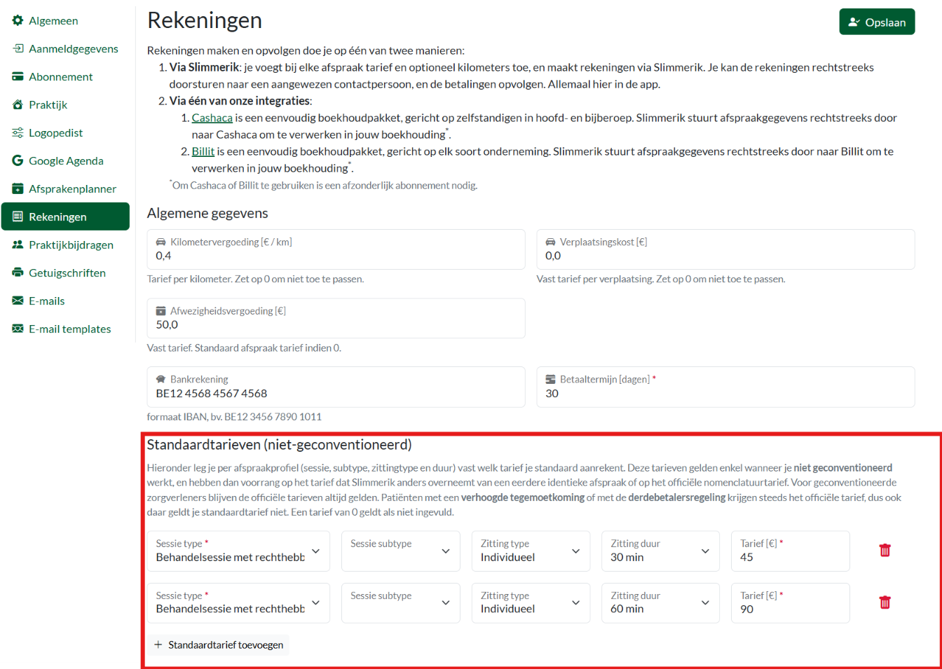 standaardtarieven slimmerik 1